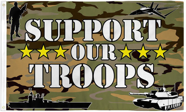 Support Our Troops 3'x5' Flag